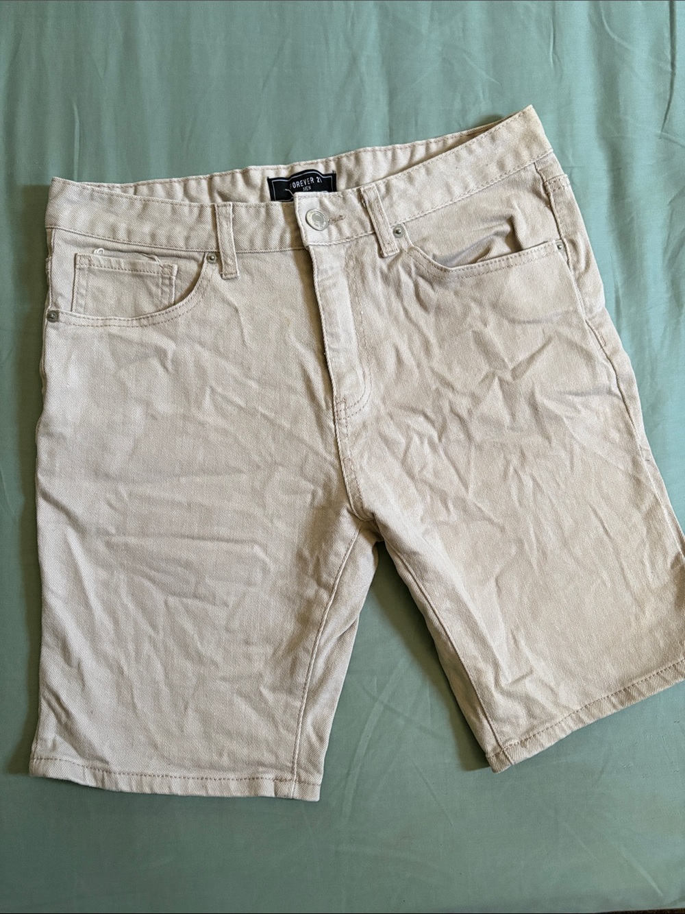Forever 21 Men's Tan Jean Shorts